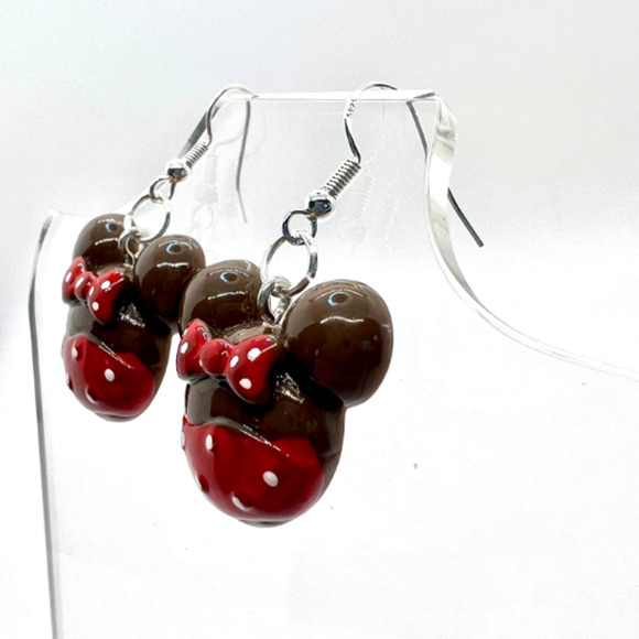 Minnie Mouse Earrings - Minnie Donut Earrings - Disney Inspired Earrings - Picture 5 of 9